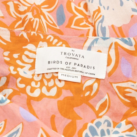 Trovata Birds of Paradis -  Gia Cotton Puff Sleeve Dress. - Picture 9 of 14